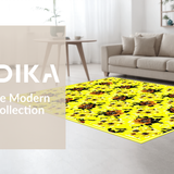 Ultra Soft Area Rug, Non Slip, Stain Resistant, Washable Area Rugs for Living Room, Bedroom, Charming Earthy Floral Arrangement(Yellow)
