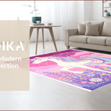 Ultra Soft Area Rug, Non Slip, Stain Resistant, Washable Area Rugs for Living Room, Bedroom, Pastel Rainbow Shag Rug for Kids Playroom(Yellow)