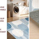 Ultra Soft Area Rug, Non Slip, Stain Resistant, Washable Area Rugs for Living Room, Bedroom, Transitional Cozy Cloud-Like Texture(Blue)