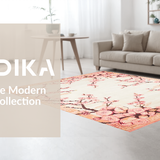 Ultra Soft Area Rug, Non Slip, Stain Resistant, Washable Area Rugs for Living Room, Bedroom, Whimsical Light Peach Dot Arrangement(Pink)