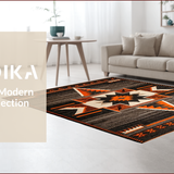 Ultra Soft Area Rug, Non Slip, Stain Resistant, Washable Area Rugs for Living Room, Bedroom, Western Starry Patterned Charm(Gray)