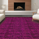 Ultra Soft Area Rug, Non Slip, Stain Resistant, Washable Area Rugs for Living Room, Bedroom, Vibrant Playful Graphic Design(Pink)