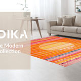 Ultra Soft Area Rug, Non Slip, Stain Resistant, Washable Area Rugs for Living Room, Bedroom, Lively Bright Spectrum Visual Delight(Orange)