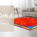 Ultra Soft Area Rug, Non Slip, Stain Resistant, Washable Area Rugs for Living Room, Bedroom, Charming Kid-Friendly Visual Alphabet(Blue)
