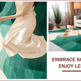 Ultra Soft Area Rug, Non Slip, Stain Resistant, Washable Area Rugs for Living Room, Bedroom, Chic Vintage Inspired Overlay Design(Green)