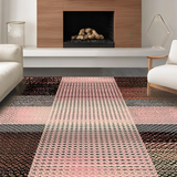 Lively Shaggy Textured Motif(Pink)