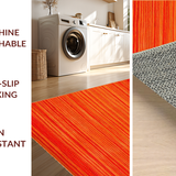 Ultra Soft Area Rug, Non Slip, Stain Resistant, Washable Area Rugs for Living Room, Bedroom, Transitional Deep Orange Palette(Orange)