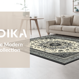 Ultra Soft Area Rug, Non Slip, Stain Resistant, Washable Area Rugs for Living Room, Bedroom, Vibrant Natural Tones with Elegance(Gray)