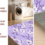 Ultra Soft Area Rug, Non Slip, Stain Resistant, Washable Area Rugs for Living Room, Bedroom, Pastel Cozy Artistic Motif(Purple)