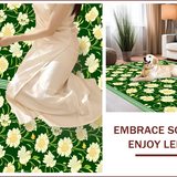 Ultra Soft Area Rug, Non Slip, Stain Resistant, Washable Area Rugs for Living Room, Bedroom, Boho Floral Low-Pile(Green)