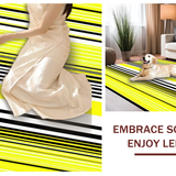 Ultra Soft Area Rug, Non Slip, Stain Resistant, Washable Area Rugs for Living Room, Bedroom, Contemporary Striking Zebra Influence(Yellow)