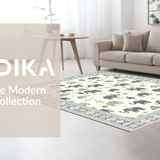 Ultra Soft Area Rug, Non Slip, Stain Resistant, Washable Area Rugs for Living Room, Bedroom, Stylish Round Grey Ivory Animal Pattern(Beige)