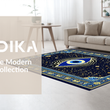 Artistic Distressed Geometric Visuals(Blue)