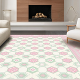 Ultra Soft Area Rug, Non Slip, Stain Resistant, Washable Area Rugs for Living Room, Bedroom, Elegant Soft Color Palette Design(Pink)