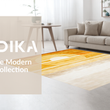 Ultra Soft Area Rug, Non Slip, Stain Resistant, Washable Area Rugs for Living Room, Bedroom, Earthy Abstract Wave Motif(Gold)