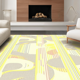 Elegant High Low Abstract Whirls(Yellow)