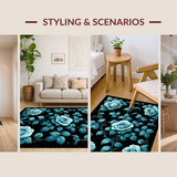 Lush Floral Motif with Depth(Blue)