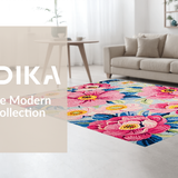 Bright Eclectic Floral Artwork(Pink)