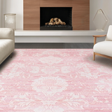 Ultra Soft Area Rug, Non Slip, Stain Resistant, Washable Area Rugs for Living Room, Bedroom, Chic Dusty Rose Textured Elegance(Pink)