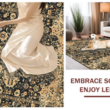 Indigo Elegant Geometric Arrangement(Beige)