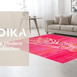 Ultra Soft Area Rug, Non Slip, Stain Resistant, Washable Area Rugs for Living Room, Bedroom, Artful Pink Tiger Design(Pink)
