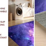 Ultra Soft Area Rug, Non Slip, Stain Resistant, Washable Area Rugs for Living Room, Bedroom, Futuristic Astral Color Palette(Purple)