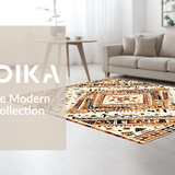 Ultra Soft Area Rug, Non Slip, Stain Resistant, Washable Area Rugs for Living Room, Bedroom, Chic Modern Striped Layout(Beige)