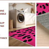 Ultra Soft Area Rug, Non Slip, Stain Resistant, Washable Area Rugs for Living Room, Bedroom, Chic Pink Animal Print Fusion(Pink)