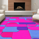 Ultra Soft Area Rug, Non Slip, Stain Resistant, Washable Area Rugs for Living Room, Bedroom, Cute Minimalist Floral Geometry(Pink)
