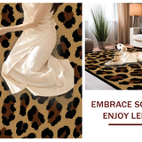Ultra Soft Area Rug, Non Slip, Stain Resistant, Washable Area Rugs for Living Room, Bedroom, Bold Earthy Animal Print(Brown)