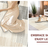 Ultra Soft Area Rug, Non Slip, Stain Resistant, Washable Area Rugs for Living Room, Bedroom, Stylish Distressed Cozy Vibe(Beige)