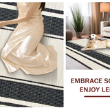 Artistic Coastal Striped Visual Appeal(Black)