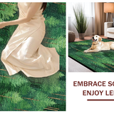 Ultra Soft Area Rug, Non Slip, Stain Resistant, Washable Area Rugs for Living Room, Bedroom, Nature-Inspired Evergreen Terrain(Green)