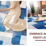 Ultra Soft Area Rug, Non Slip, Stain Resistant, Washable Area Rugs for Living Room, Bedroom, Preppy Bowtie Pattern Rug Soft Blue Decorative Mat with Non Slip Design(Blue)