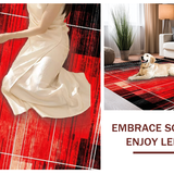 Ultra Soft Area Rug, Non Slip, Stain Resistant, Washable Area Rugs for Living Room, Bedroom, Lively Soft Textured Beat Design(Red)