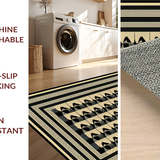 Chic Black Beige Rustic Charm(Black)