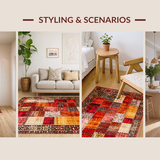 Elegant Mixed Motif in Diverse Tones(Red)