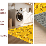 Ultra Soft Area Rug, Non Slip, Stain Resistant, Washable Area Rugs for Living Room, Bedroom, Contemporary Yellow Geometric Living Room Area Rug(Yellow)