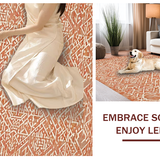 Ultra Soft Area Rug, Non Slip, Stain Resistant, Washable Area Rugs for Living Room, Bedroom, Modern Chic Knotted Tassel Aesthetic(Orange)