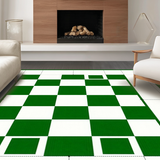Elegant Fluffy Checker Design(Green)
