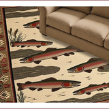 Ultra Soft Area Rug, Non Slip, Stain Resistant, Washable Area Rugs for Living Room, Bedroom, Rustic Earthy Animal Print(Beige)