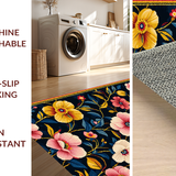 Charming Rustic Floral Motif(Black)