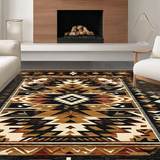 Ultra Soft Area Rug, Non Slip, Stain Resistant, Washable Area Rugs for Living Room, Bedroom, Dynamic High-Contrast Lattice Art(Black)
