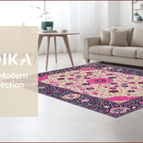 Ultra Soft Area Rug, Non Slip, Stain Resistant, Washable Area Rugs for Living Room, Bedroom, Abstract Modern Color Palette(Beige)