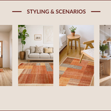Ultra Soft Area Rug, Non Slip, Stain Resistant, Washable Area Rugs for Living Room, Bedroom, Solid Terracotta Shag Rug for Living Room(Brown)