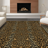 Ultra Soft Area Rug, Non Slip, Stain Resistant, Washable Area Rugs for Living Room, Bedroom, Chic Geometric Brown Pattern(Gold)