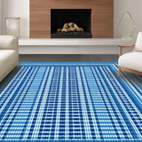 Contemporary Abstract Blue Motif(Blue)