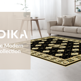 Classic Octagonal Rustic Floral Touch(Black)