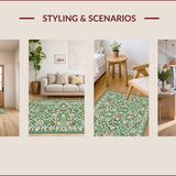 Ultra Soft Area Rug, Non Slip, Stain Resistant, Washable Area Rugs for Living Room, Bedroom, Vintage Sage Green Living Room Low Pile Rug(Green)