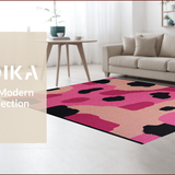 Ultra Soft Area Rug, Non Slip, Stain Resistant, Washable Area Rugs for Living Room, Bedroom, Youthful Playful Pink Patterns(Pink)